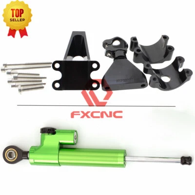 Kit de montagem e estabilizador de amortecedor de direção verde para Honda CBR600 F4 F4i (41MM) 00-02 - Imagem 1 de 4