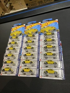 VHTF Hot Wheels Transformers Bumblebee yellow Beetle VW Bug LOT X27 W/short Card - Picture 1 of 3