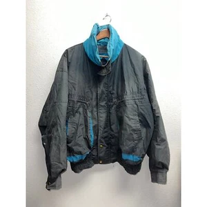 Y2K Zero Proof Ski Skiwear Black Blue Jacket Outerwear L Large 2000s - Picture 1 of 13