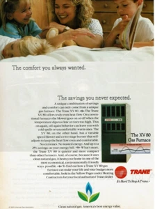 1993 Vintage Print Ad Trane XV 80 Gas Furnace The comfort you always wanted - Picture 1 of 2