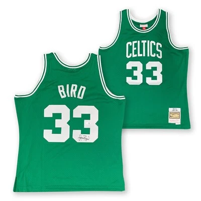Larry Bird Autographed Boston Celtics Mitchell & Ness Swingman Jersey JSA - Image 1 of 2