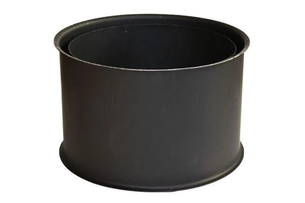 Ofenrohr Doppelwandfutter Kaminrohr Rohrelement Wandfutter 2mm schwarz 6 DN - Bild 1 von 1