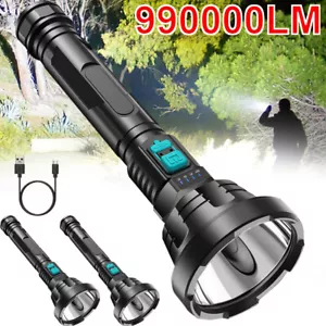 3er Pack Wiederaufladbare Taschenlampe 990000 Hohe Lumen Helle LED Taktische Taschenlampe - Bild 1 von 24
