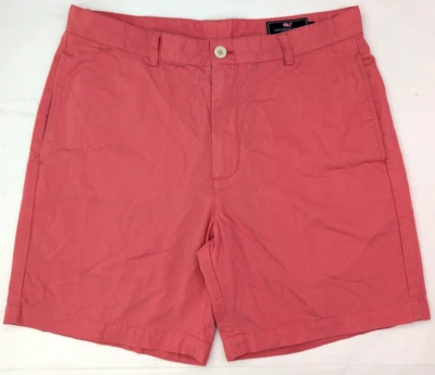 Shorts chino Vineyard Vines Club, masculino 33 x 7, vermelho salmão rosa sólido frente plana - Imagem 1 de 4