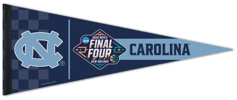 North Carolina Tar Heels 2022 FINAL FOUR NCAA Basketball Premium Felt PENNANT Cover