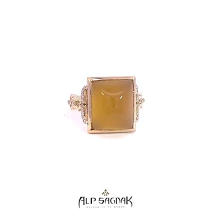 Alp Sagnak 18K Gelbgold Ring Diamanten Zuckerwürfel - Bild 1 von 6
