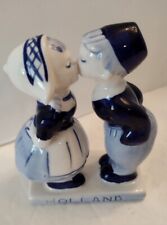 Made in Holland Delft Blue Kissing Boy and Girl Figurine 3 1/2"