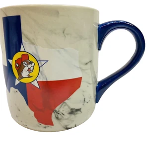 BUC-EES 2004 Texas Logo Mug Marble Beaver Lone Star Red White Blue  - Picture 1 of 8