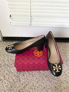NIB TORY BURCH' Janey ' 50mm Calf Leather Pumps ** CHOOSE YOUR SIZE ** - Picture 1 of 10