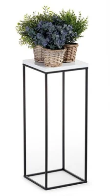 HowHomely Blumenständer Blumenregal Pflanzenständer 80x24x24cm schwarz weiß Deko - Bild 1 von 4