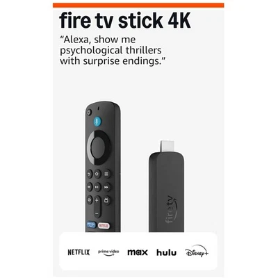 Stream and Game with Fire TV Stick 4K - Películas de 1,8M, Control Remoto por Voz Alexa Incluido Foto 1 de 4