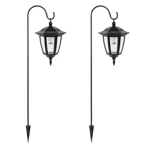 34 Inch Solar Hanging Lights, Shepherd Hook Lights with 2 Shepherd Hooks Wate... - Picture 1 of 7