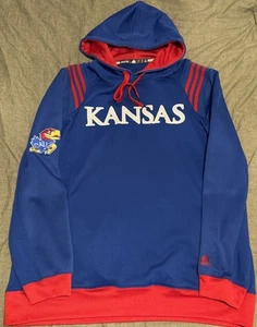 Kansas University Jayhawks Adidas Hoodie Size Large (L) - Picture 1 of 1