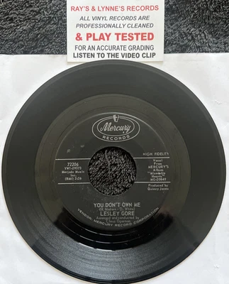 Lesley Gore  You Don't Own Me / Run Bobby Run 7'' Vinyl US 1963 TESTED VG+ VIDEO - Image 1 of 4