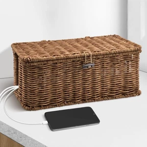 Handmade Cable Management Box – Stylish & Functional Cable Organizer with 2 O... - Bild 1 von 7