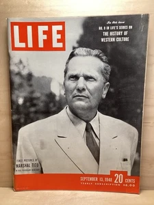 Life Magazine Vol.25 No.11 September 13 1948 Marshal Tito, Henry Wallace - Picture 1 of 6