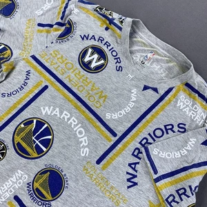 Golden State Warriors Shirt Mens XL Gray NBA Basketball All Over Print Tee - Picture 1 of 10