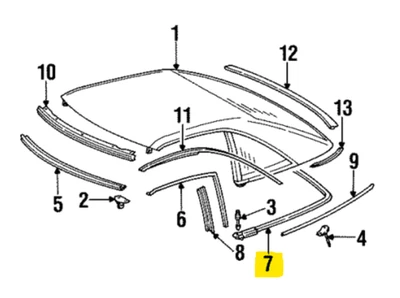Impermeable inferior techo rígido Mercedes-Benz - 129-790-00-98 - para 300SL y más Foto 1 de 4