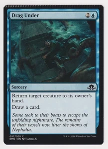Crimped Drag Under LP Eldritch Moon 2016 WOTC MTG Magic Factory Error Misprint! - Picture 1 of 2