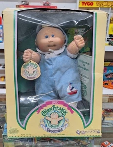 🍼 Vintage 1985 Preemie CABBAGE PATCH KIDS Boy Blonde Hair Doll Toy - Picture 1 of 5