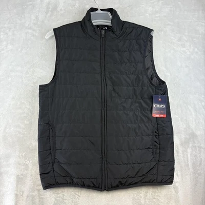 Chaps Vest Mens Medium Black Packable Lightweight Quilted Travel Easy 838K01 - Image 1 of 4
