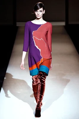 Mini Vestido Alberta Ferretti Otoño 2011 Lana Pasarela Talla IT42 US6, Vintage Años 2000 Foto 1 de 4