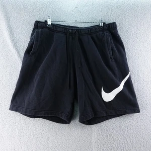 Pantalones Cortos Nike Para Hombres L Atléticos Gimnasio Correr Entrenamiento Sudadera Negros Swoosh Rendimiento - Imagen 1 de 5