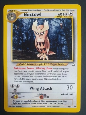 Noctowl 42/111 - Neo Genesis Set - Pokemon Card - Excellent Condition - Image 1 of 2
