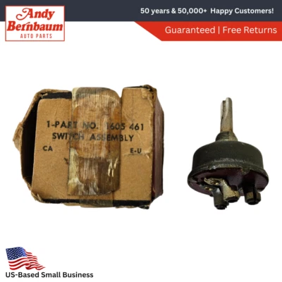 Interruptor de limpiaparabrisas Plymouth Belvedere Savoy Plaza 1955 de una sola velocidad 1605461 nuevo en stock Foto 1 de 4