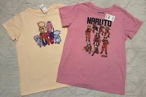 NWT Lot of 2 Naruto Anime Graphic T-Shirts Youth / Girls L (Fits like M) - Picture 1 of 7
