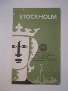 1952 STOCKHOM, SWEDEN MAP BOOKLET - KUNGL AUTOMOBIL KLUBBEN - TUB B - Picture 1 of 6