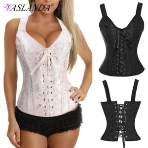 Women's Bustier Renaissance Steampunk Bustier Waist Trainer Corset Vest Lingerie - Picture 1 of 37