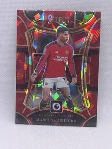 Marcus Rashford Red ICE Prizm Mezzanine 2023-24 Panini Select Manchester United - Imagen 1 de 2