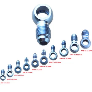 mm To 3AN 4AN 6AN 8AN Male Aluminum Banjos Eye Brake Fitting - Picture 1 of 9