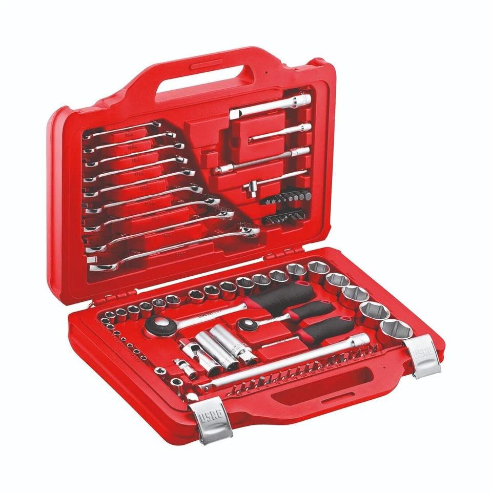 USAG 601 1/4"-1/2" J82 VALIGETTA ASSORTIM. BUSSOLE ESAGONALI E CHIAVI COMBINATE - Immagine 1 di 1