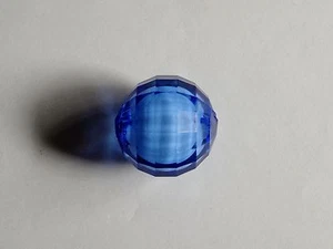 6 Large Blue Round Faceted Acrylic Jewellery Beads 25mm - Picture 1 of 2
