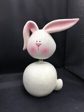 Easter Bunny Bobble Head Basket Filler Egg Hunt Shimmer Rabbit Fun Table Decor