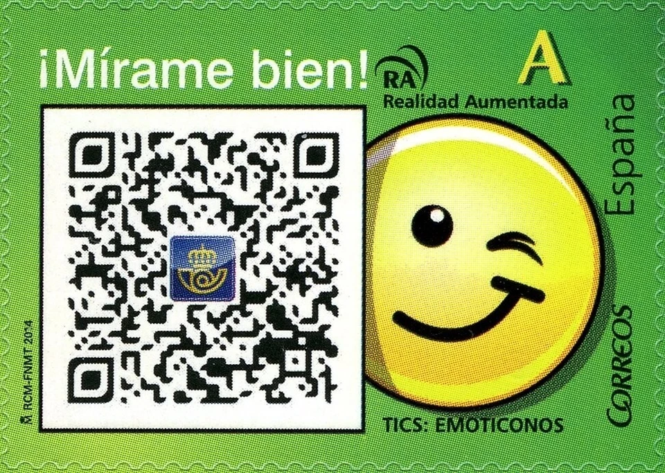 España 2014 Edifil 4875 Sello ** TICS, Codigo QR, emoticono Michel 4874 - Imagen 1 de 1
