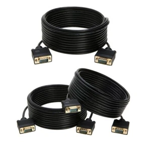 3-Pack- 25FT SVGA M/M 15 Pin Cable TV Video Projector PC Monitor HD Display Cord - Picture 1 of 6