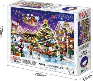 Epoch 500pc Jigsaw Puzzle PEANUTS Snoopy Happy Christmas 38x53cm