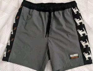 BNWT New Men's Mambo '40th Anniversary' Grey/Black Beach Board Shorts, Small 30" - Picture 1 of 8