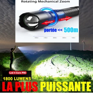 Lampe Torche Poche LED Rechargeable Tactique 🔥 LA PLUS PUISSANTE 🔥 Etanche - Imagen 1 de 6
