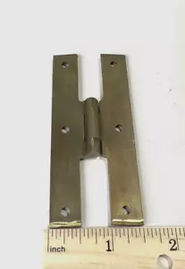 H Cabinet Hinge 3-1/2" X 1-1/2" Solid Brass - Picture 1 of 6