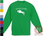 Sweat-shirt personnalisé cheval saut d'obstacles équestre pour enfants - il suffit d'ajouter son nom