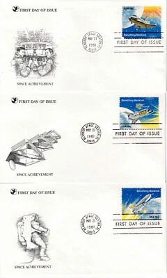 US Scott #1912-19, First Day Covers 5/21/81 Kennedy Space Center Singles - Image 1 of 3