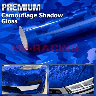 Brillo Camuflaje Sombra Camuflaje Coche Vinilo Envoltura Vehículo Calcomanía Hoja Película Hágalo Usted Mismo Foto 1 de 4