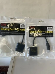 Bundle of 2! DisplayPort adapter - DisplayPort (M) to HDMI (F) - black - Afbeelding 1 van 7