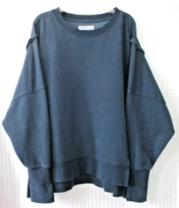 Sudadera Arizona Jean de gran tamaño de felpa francesa - azul cadete oscuro, talla XS, NUEVA SIN ETIQUETAS - Imagen 1 de 8