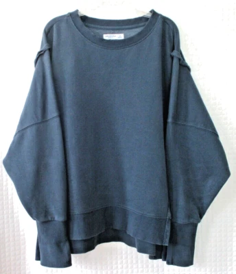 Arizona Jean Oversized French Terry Sweatshirt - Dark Cadet Blue, Size XS, NWOT - Image 1 of 4