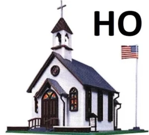 Life-Like HO Scale - Town Church, Building Kit, 433-1350 Sealed NIB - Picture 1 of 3